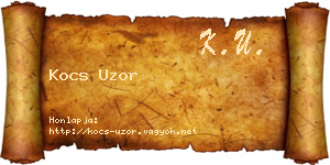 Kocs Uzor névjegykártya